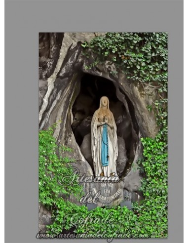Se vende esta cerámica rectangular de Nuestra Señora de Lourdes - Tienda de Productos Religiosos