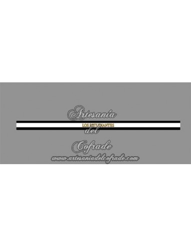 Pulsera de tela con el texto Los Estudiantes realizada con sublimación en venta en tu Tienda Cofrade de Confianza