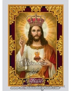 Azulejo rectangular del Sagrado Corazón de Jesús