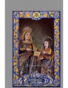 Azulejo rectangular de Santa Ana y la Virgen Niña (Patrona de Chiclana) en venta solo en nuestra tienda online cofrade
