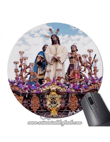 Alfombra de ratón redonda de Nuestro Padre Jesús del Silencio en el Desprecio de Herodes de Cordoba
