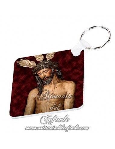 Llavero cuadrado del Cristo en su Presentación al Pueblo de Sevilla solo en venta en nuestra tienda cofrade