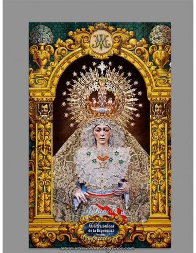 Azulejo rectangular de Nuestra Señora de la Esperanza Macarena de Sevilla, solo en venta en nuestra tienda online