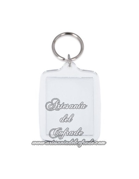 LLavero de metacrilato rectangular personalizable con su fotografía