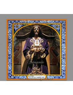 Precioso azulejo cuadrado del Cristo de Medinaceli de Madrid
