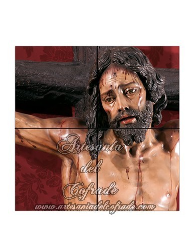 En venta este retablo cerámico de 4 azulejos cuadrados del Santísimo Cristo de la Sed de Sevilla