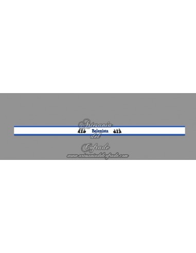 Pulsera de tela con el texto Belenista ,realizada con sublimación en venta en tu Tienda Cofrade de Confianza.