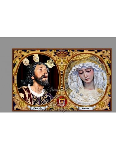 Azulejo rectangular de los titulares de la Hermadad de Montesión de Sevilla solo en venta en nuestra tienda online