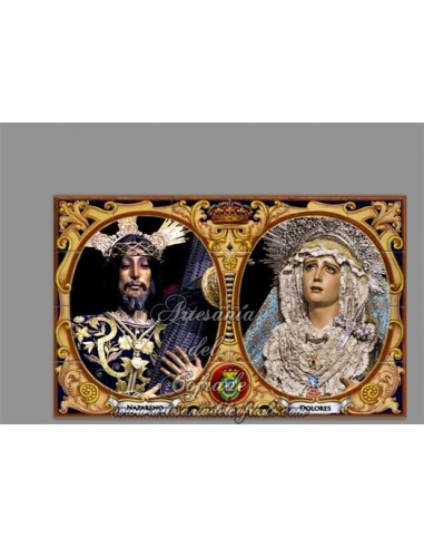 Azulejo rectangular de los titulares de la Hermadad de Jesús Nazareno de Cádiz solo en venta en nuestra tienda online
