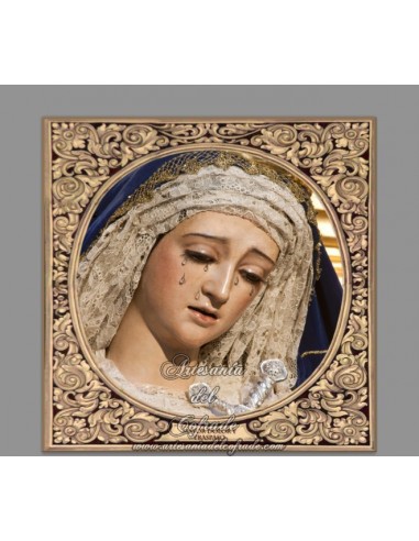 Azulejo cuadrado de María Santísima del Mayor Dolor y Traspaso – cerámica sublimada en brillo para decoración interior cofrade