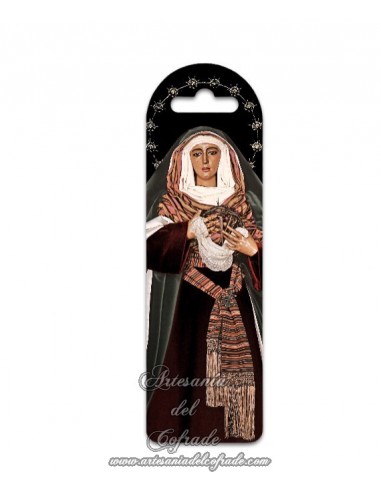 Marca página de plástico con la Virgen de la Esperanza de Triana, solo en tu tienda cofrade de confianza.