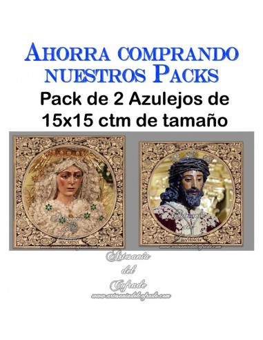 Pack azulejo 15x15 titulares de la Cofradia de la Macarena de Sevilla