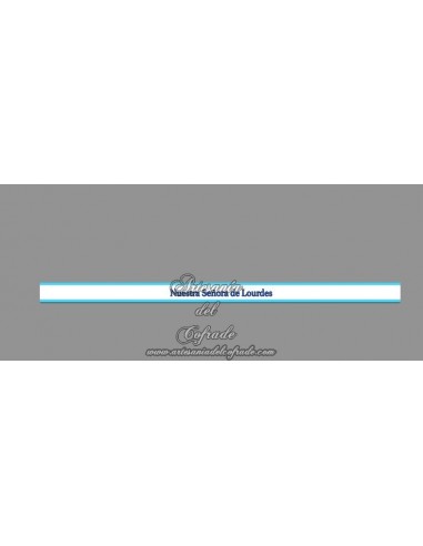 Pulsera de tela con el texto Nuestra Señora de Lourdes