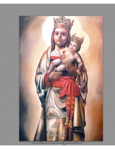 Azulejo rectangular de la Virgen de la Almudena