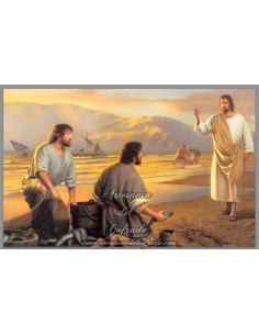 Se vende este azulejo rectangular de Jesús pescador de hombres, solo en venta en nuestra tienda de articulos religiosos