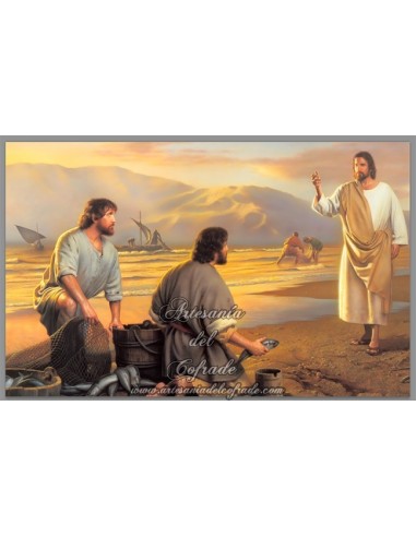 Se vende este azulejo rectangular de Jesús pescador de hombres, solo en venta en nuestra tienda de articulos religiosos
