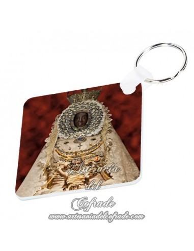 Llavero cuadrado de Nuestra Señora de los Milagros de Puerto de Santa María, solo en venta en nuestra tienda cofrade
