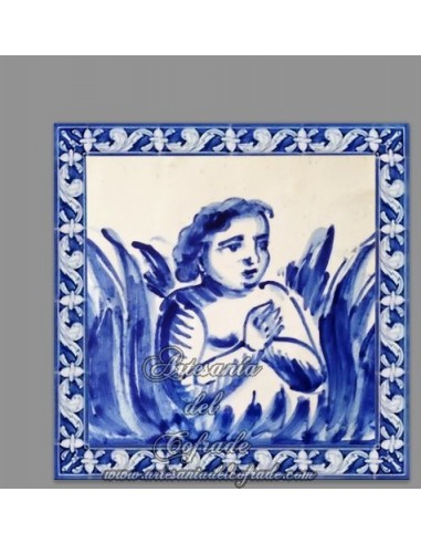 Se vende este azulejo cuadrado con ánima del Purgatorio, solo en venta en nuestra tienda de articulos religiosos