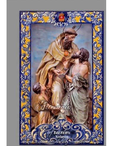 Se vende este azulejo de San Pedro Nolasco - Solo en venta en nuestra Tienda Cofrade