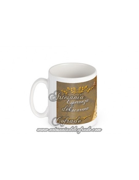 Regalo cofrade: taza de cerámica con foto de la Virgen Macarena