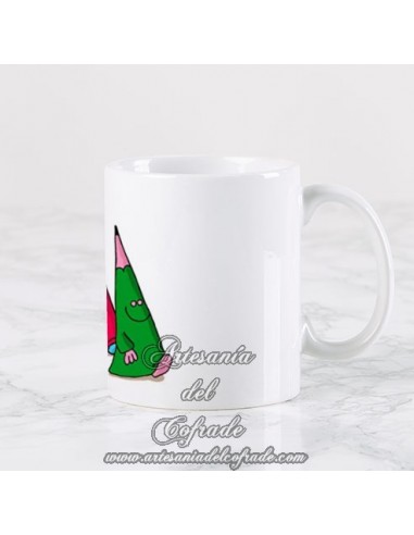 Taza Cofrade de cerámica con divertidos nazarenos de colores en venta en nuestra tienda de semana