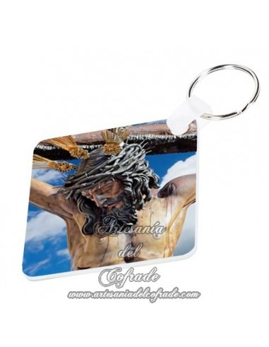 Llavero cuadrado del Santísimo Cristo de la Sangre de Sevilla solo en venta en nuestra tienda cofrade