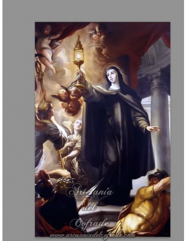 Azulejo de cerámica de Santa Clara de Asís solo en venta en nuestra tienda de articulos religiosos