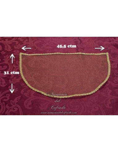 Toca sobre manto para virgen de 75 a 85 ctm aproximadamente.