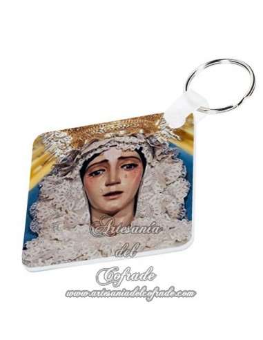 Llavero cuadrado de la Virgen del Refugio de Sevilla, solo en venta en nuestra tienda cofrade