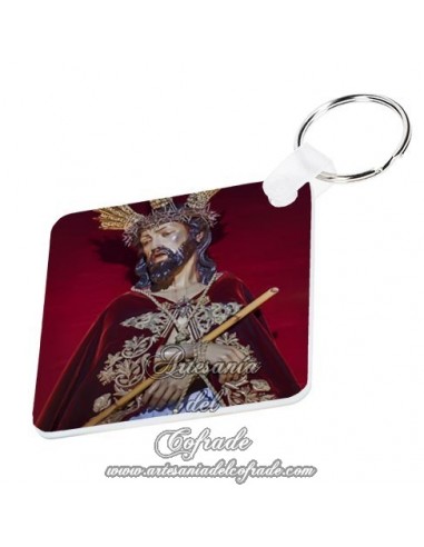 Llavero cuadradodel Santísimo Cristo de la Coronación de Espinas de Jerez solo en venta en nuestra tienda cofrade