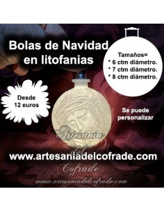 En venta bola Navidad en Litofania 3d con Jesús del Gran Poder de Sevilla solo en nuestra tienda cofrade