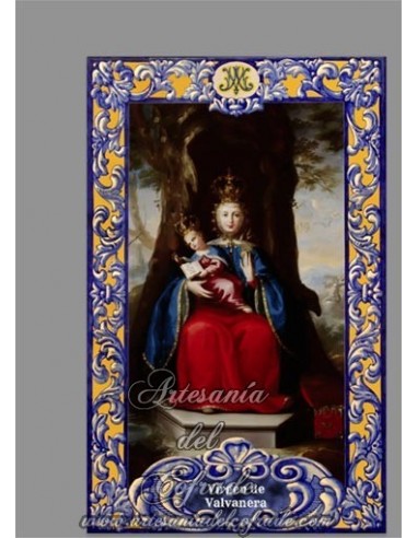 Azulejo rectangular de la Virgen de Valvanera en venta en nuestra tienda cofrade