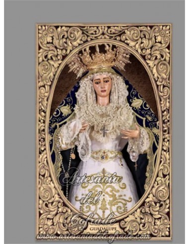 Azulejo rectangular con María Santísima de...