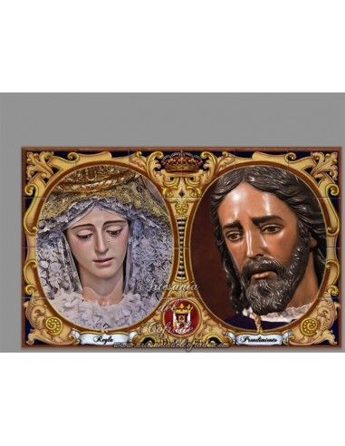 Azulejo rectangular de los titulares de la Cofradía de los Panaderos de Sevilla solo en venta en nuestra tienda online