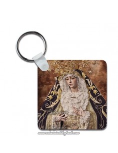 Llavero cuadrado de la Virgen de la Angustia de Jerez solo en venta en nuestra tienda cofrade