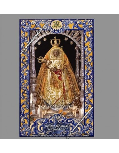 En venta esta baldosa de cerámica con Nuestra Señora de la Candelaria de Tenerife - Tienda Religiosa
