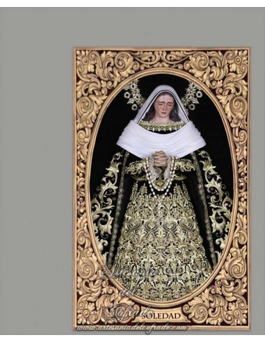 Se vende baldosa de cerámica de la Virgen de la Soledad de Málaga. Solo en venta en nuestra tienda cofrade online
