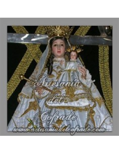 Azulejo cuadrado  de la Virgen de Gracia de Alcantarilla (patrona de Belalcázar) 	