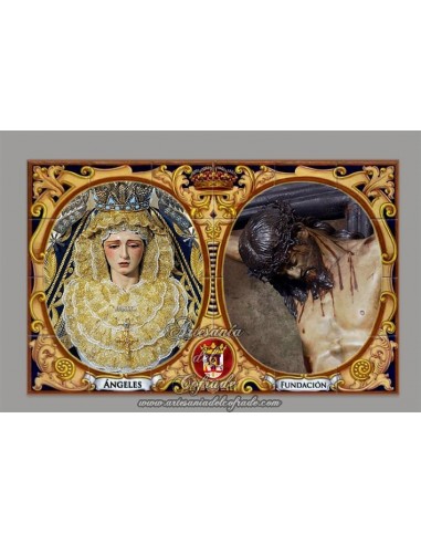 Azulejo rectangular de los titulares de la Cofradía de los Negritos de Sevilla solo en venta en nuestra tienda online