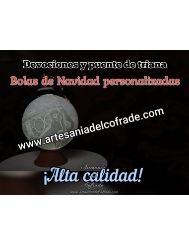 En venta bola Navidad en Litofania 3d del Puente de Triana y sus devociones solo en nuestra tienda cofrade