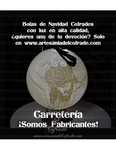 En venta bola Navidad en Litofania 3d con el cristo de la Salud (Carretería) solo en nuestra tienda cofrade