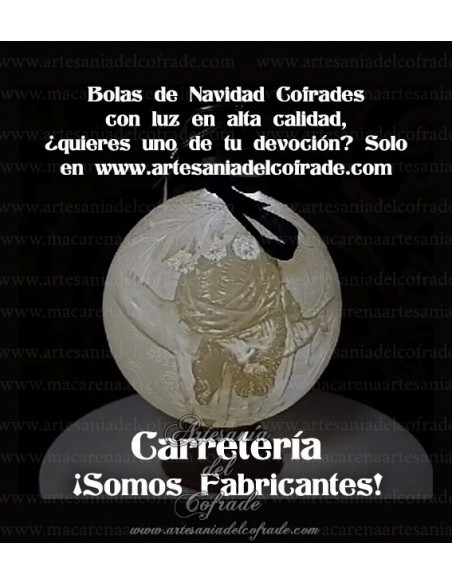 En venta bola Navidad en Litofania 3d con el cristo de la Salud (Carretería) solo en nuestra tienda cofrade