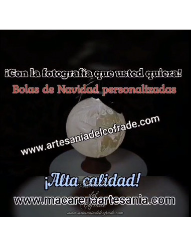 En venta bola Navidad en Litofania 3d con el cristo de la Salud (Carretería) solo en nuestra tienda cofrade
