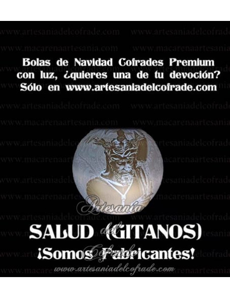 En venta bola Navidad Premium de Nuestro Padre Jesús de la Salud de Sevilla (Los Gitanos), solo en nuestra tienda cofrade