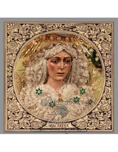 Baldosa de cerámica de la Virgen Esperanza Macarena de Sevilla