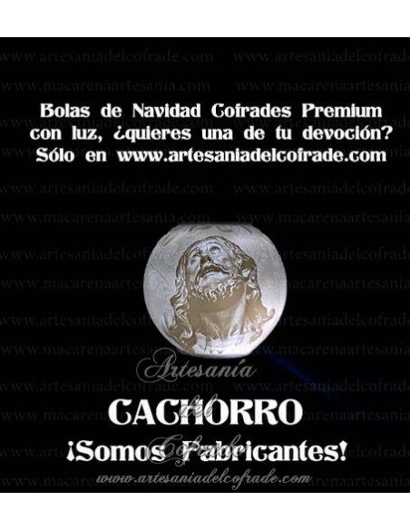 En venta bola Navidad Premium del Cristo de la Expiración (Cachorro de Sevilla), solo en nuestra tienda cofrade