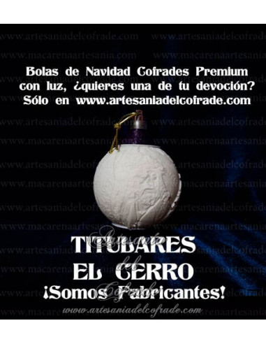 En venta bola Navidad Premium con los titulares del Cerro del Águila de Sevilla, solo en nuestra tienda cofrade