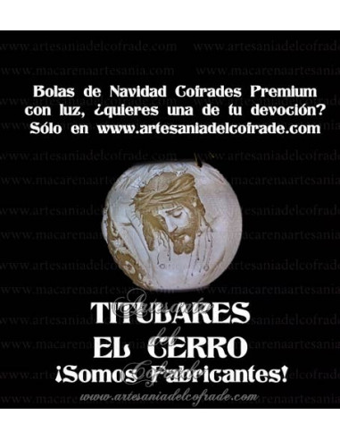 En venta bola Navidad Premium con los titulares del Cerro del Águila de Sevilla, solo en nuestra tienda cofrade