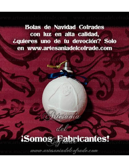 En venta esta bola de Navidad en Litofania 3d de Santa Angela de la Cruz solo en nuestra tienda cofrade