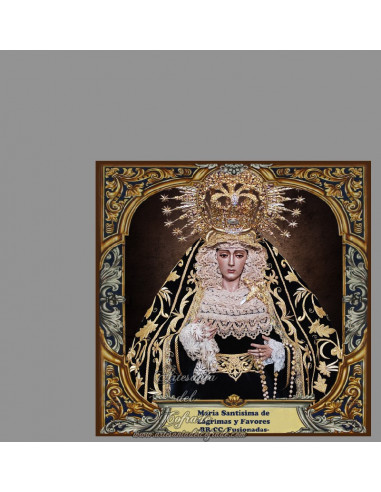 Precioso azulejo de María Santísima de Lagrimas y Favores de Málaga. Solo en nuestra tienda cofrade.
